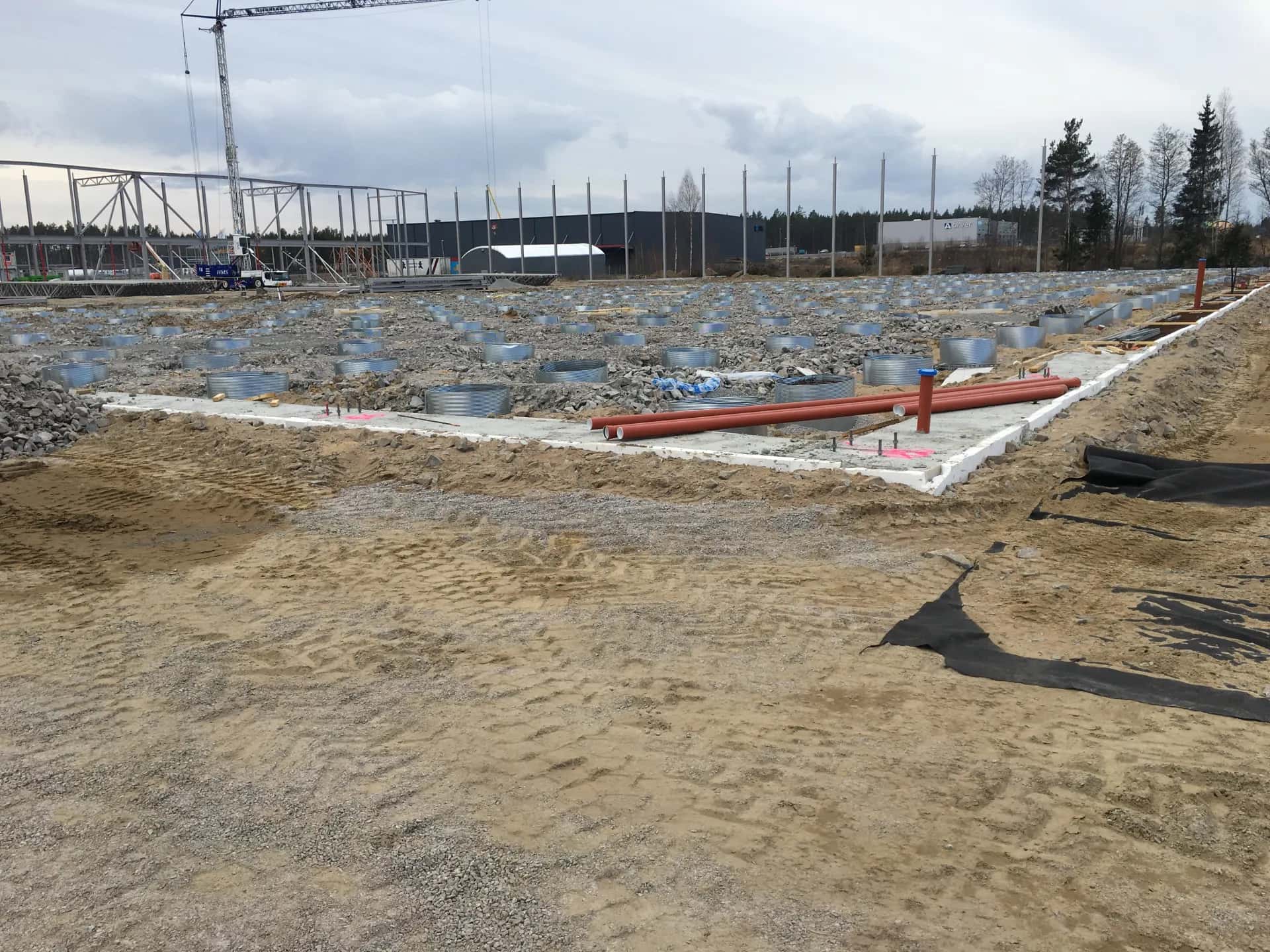 Lagerhall Kjula – markarbete och anläggning utförd av Tallvillage Entreprenad i Örebro län